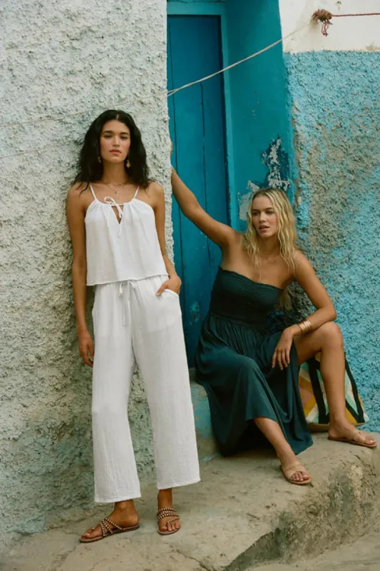 O`Neill BRENDA DOUBLE GAUZE PANTS - WHITE sold by Sun Diego Boardshops