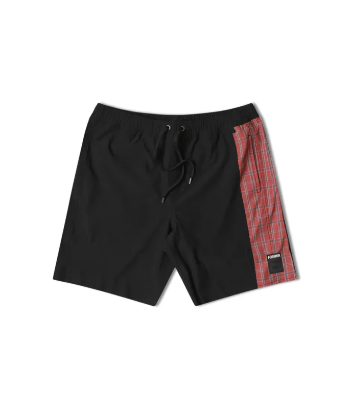FORMER Swans fray swim trunk - BLACK ORANGE sold by Sun Diego Boardshops