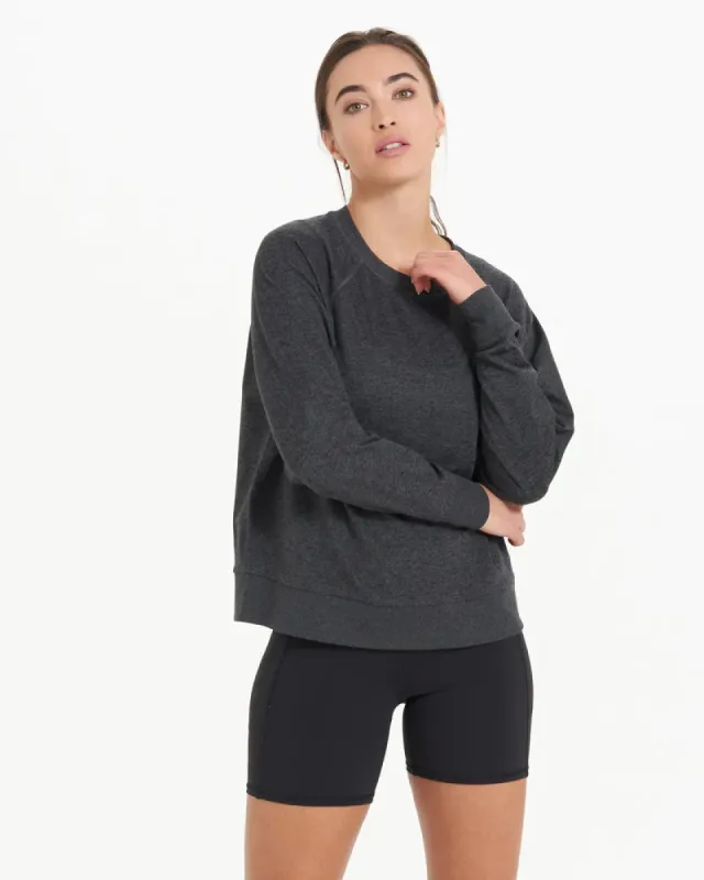 Vuori Long-Sleeve Halo Crew - Charcoal Heather sold by Sun Diego Boardshops