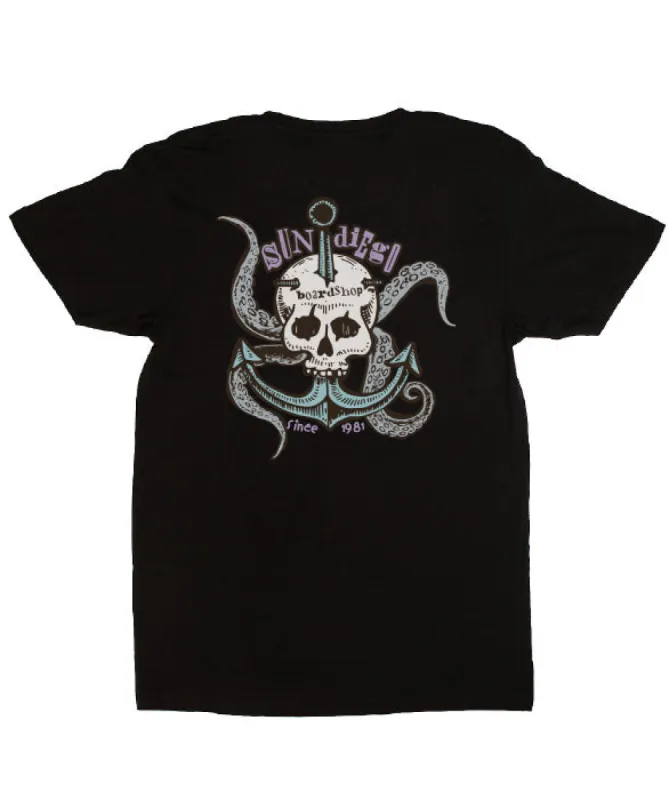 Sun Diego Anchors Away Tee - Black sold by Sun Diego Boardshops