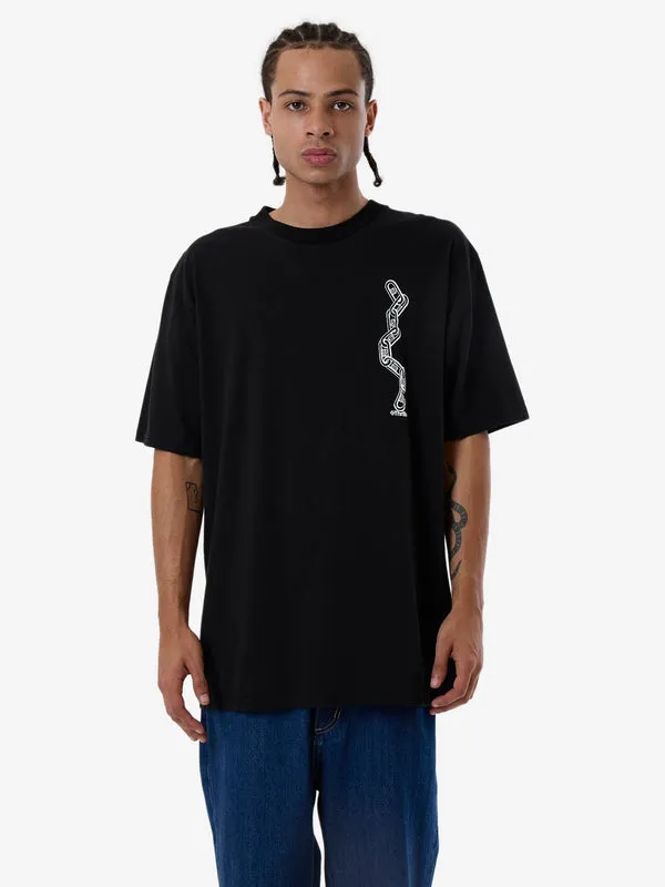 THRILLS Chain Of Disorder Oversize Fit Tee - BLACK sold by Sun Diego Boardshops product image thumbnail 3