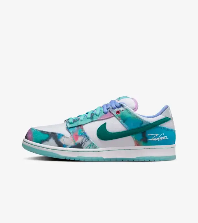 Nike SB Dunk Low x Futura Laboratories White and Geode Teal - BLEACHED AQUA/GEODE TEAL-WHITE sold by Sun Diego Boardshops