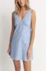 Rhythm Lola Check Mini Dress - BLUE sold by Sun Diego Boardshops