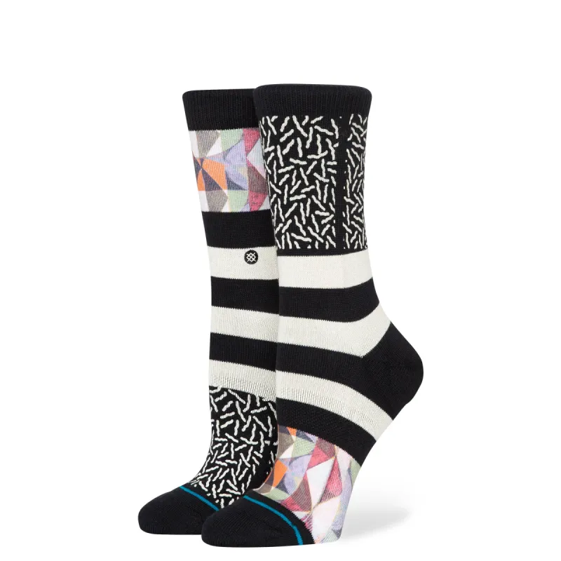 Stance Womens' Wanderings Crew Poly Crew Socks - Black sold by Sun Diego Boardshops