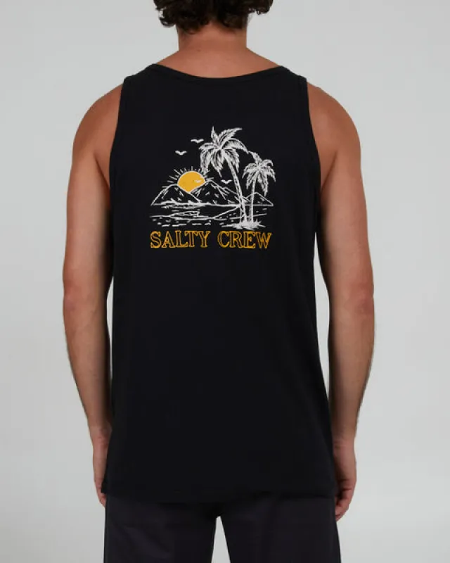Salty Crew Unwind Black Tank - BLACK sold by Sun Diego Boardshops