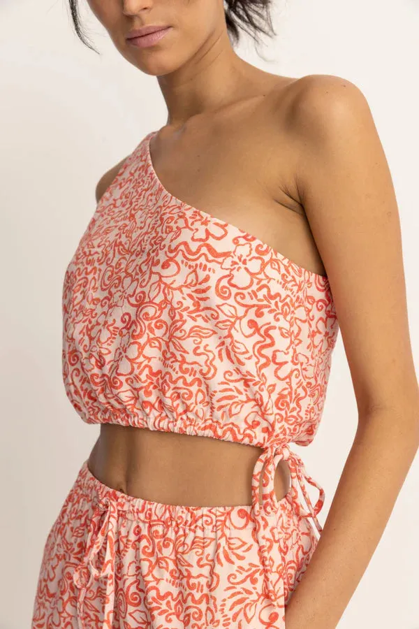 Rhythm Islander Floral One Shoulder Top - CORAL sold by Sun Diego Boardshops product image thumbnail 2