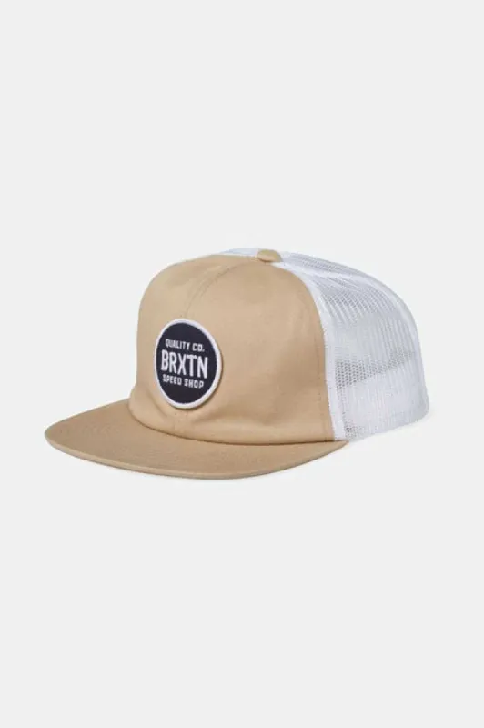 Brixton Gateway Netplus Trucker Hat - SAND/OFF WHITE sold by Sun Diego Boardshops