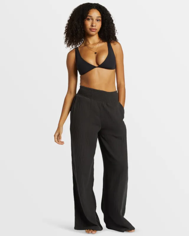 Billabong New Waves Wide Leg Beach Pants - BLACK SANDS sold by Sun Diego Boardshops