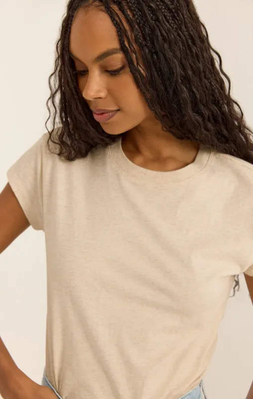 Z-Supply MODERN SLUB TEE - LIGHT OATMEAL HEATHER sold by Sun Diego Boardshops
