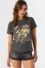 Oneill TRAVELING WEST TEE - WASHED BLACK FAD sold by Sun Diego Boardshops