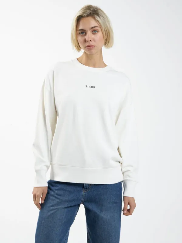 Thrills Minimal Slouch Crew - Tofu sold by Sun Diego Boardshops