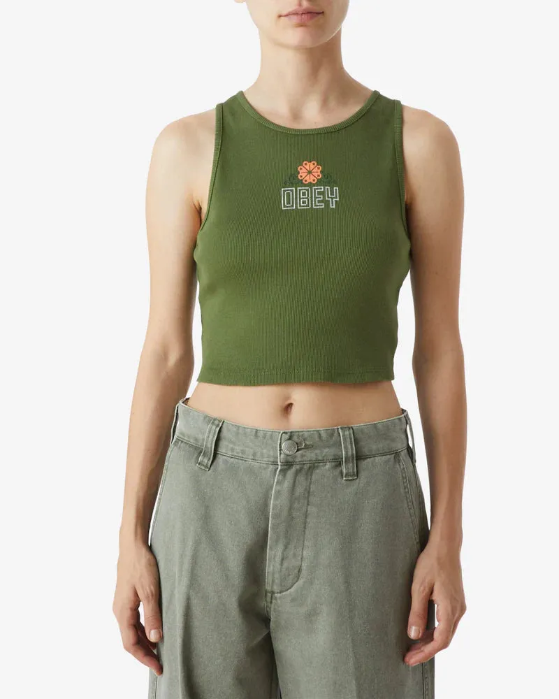 Obey CROSS STITCH TANK - ARMY sold by Sun Diego Boardshops