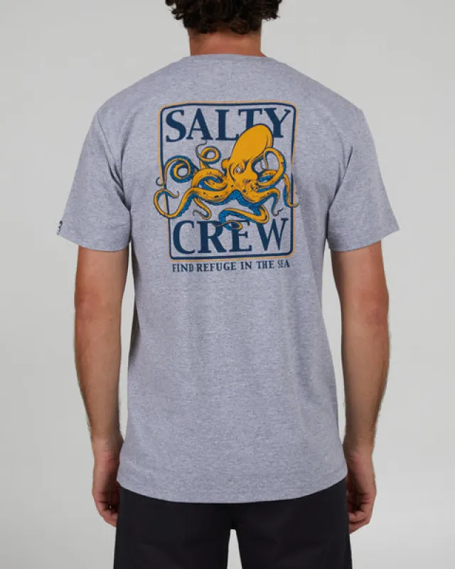 Salty Crew Ink Slinger S/S Standard Tee - ATHLETIC HEATHER sold by Sun Diego Boardshops