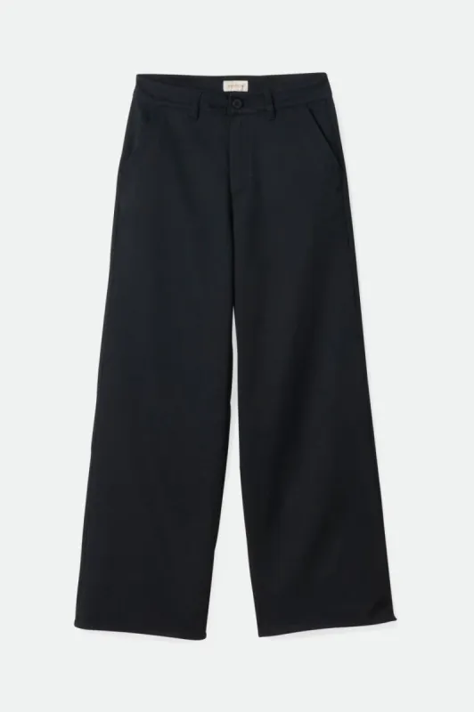 Victory Full Length Wide Leg Pant - Black sold by Sun Diego Boardshops