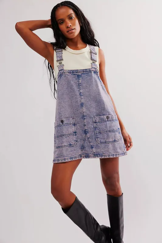 Free People We The Free Overall Smock Mini Top - Pinkdreamswash sold by Sun Diego Boardshops