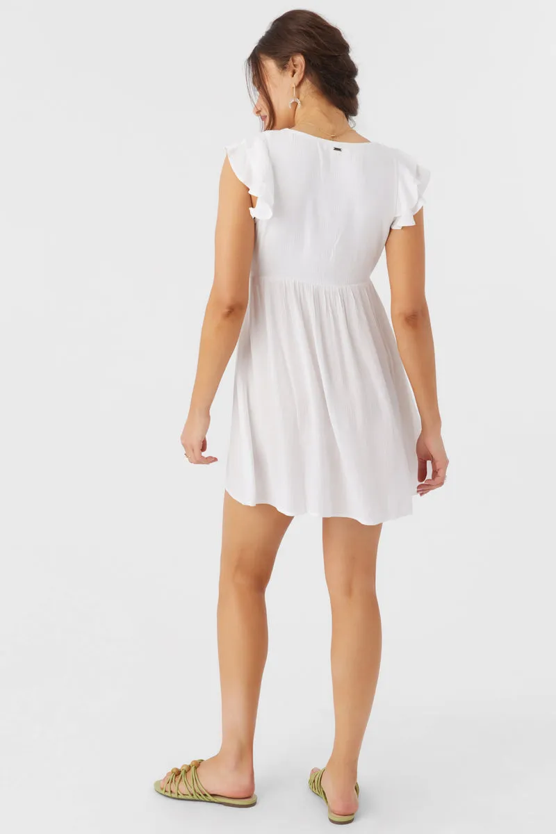 O`Neill ZAINA SOLID SHORT DRESS - WHITE sold by Sun Diego Boardshops product image thumbnail 2
