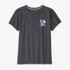 Patagonia Women's Spirited Seasons Organic Ringer Tee - Ink Black sold by Sun Diego Boardshops