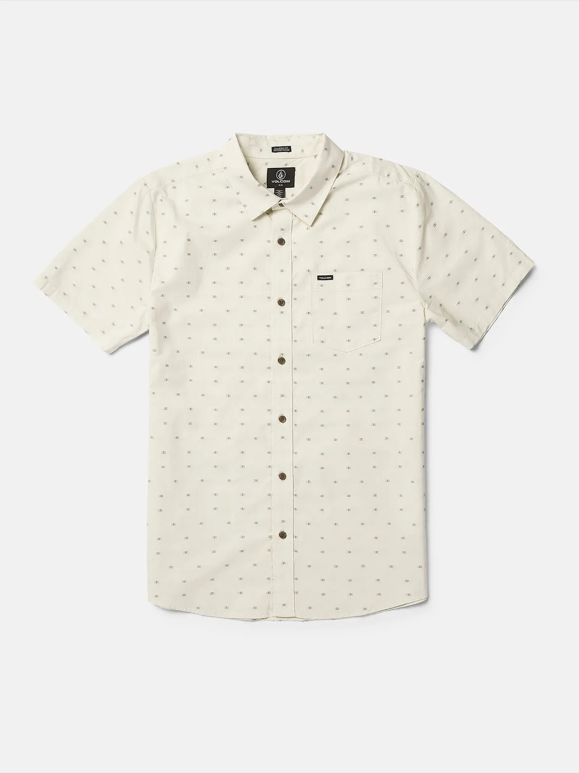 Volcom Crownstone Short Sleeve Shirt - Off White sold by Sun Diego Boardshops