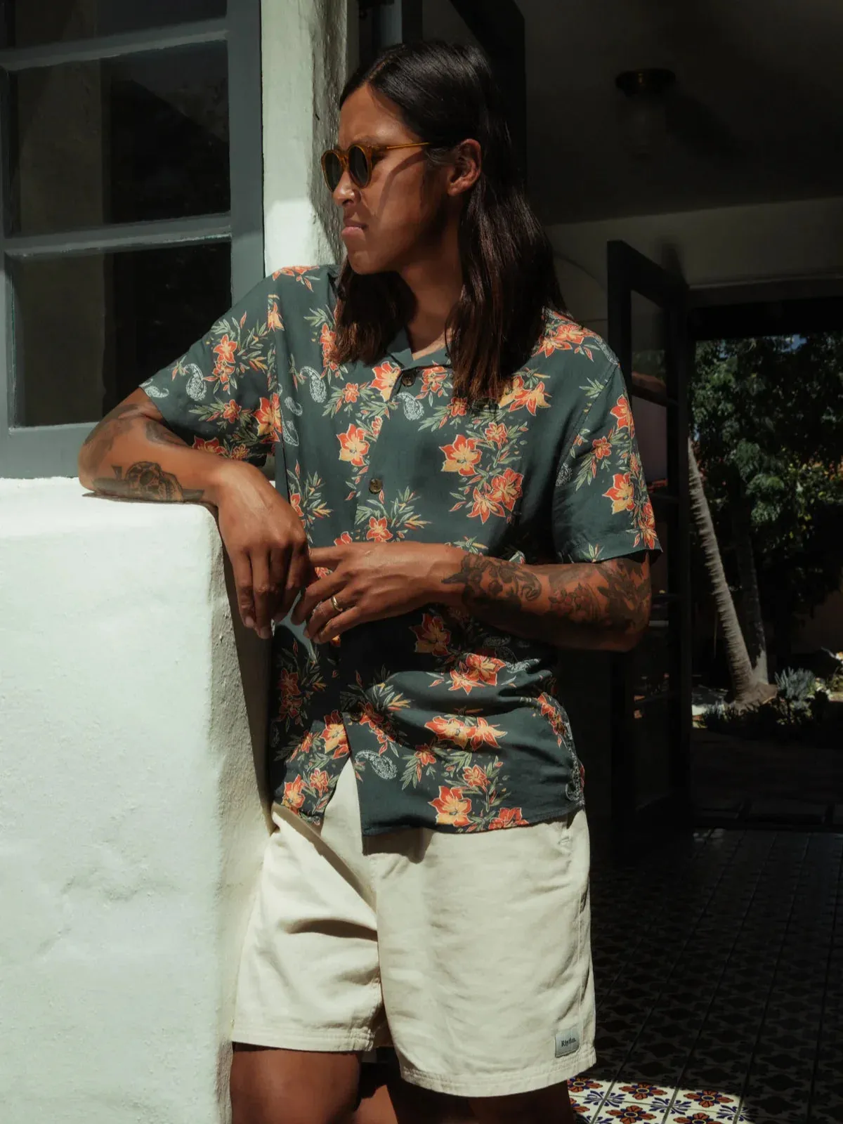 Rhythm Tropical Paisley Cuban Short Sleeve Shirt - PINE sold by Sun Diego Boardshops product image thumbnail 3