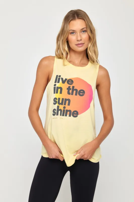 Spiritual Gangster Sunshine Jade Muscle Tank - Sunlight sold by Sun Diego Boardshops