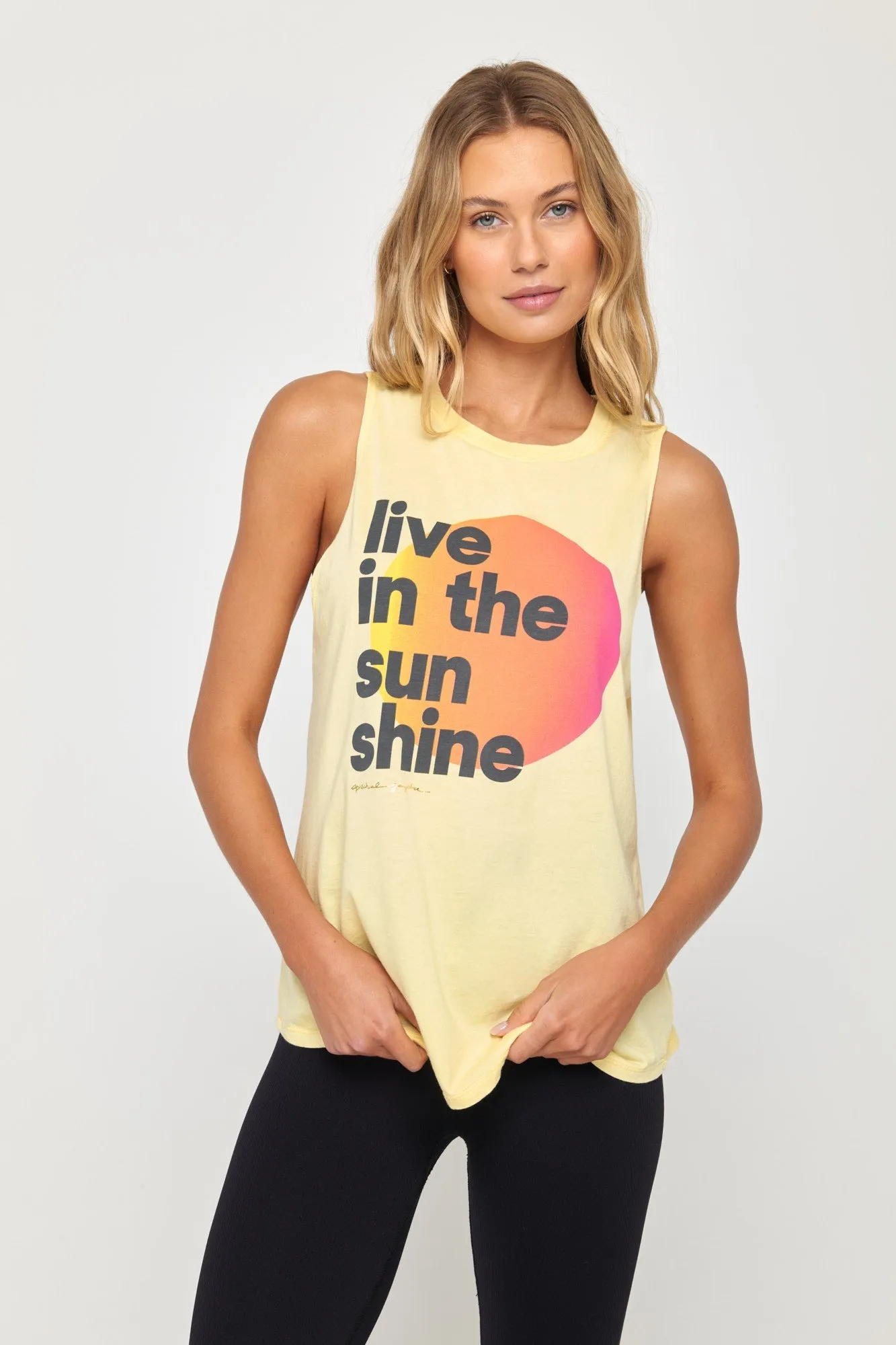 Spiritual Gangster Sunshine Jade Muscle Tank - Sunlight sold by Sun Diego Boardshops