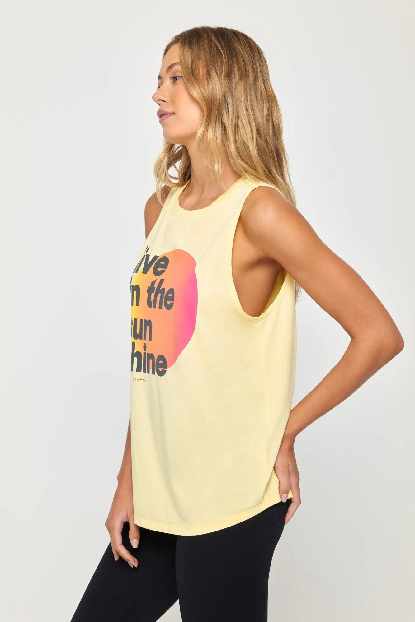 Spiritual Gangster Sunshine Jade Muscle Tank - Sunlight sold by Sun Diego Boardshops product image thumbnail 3