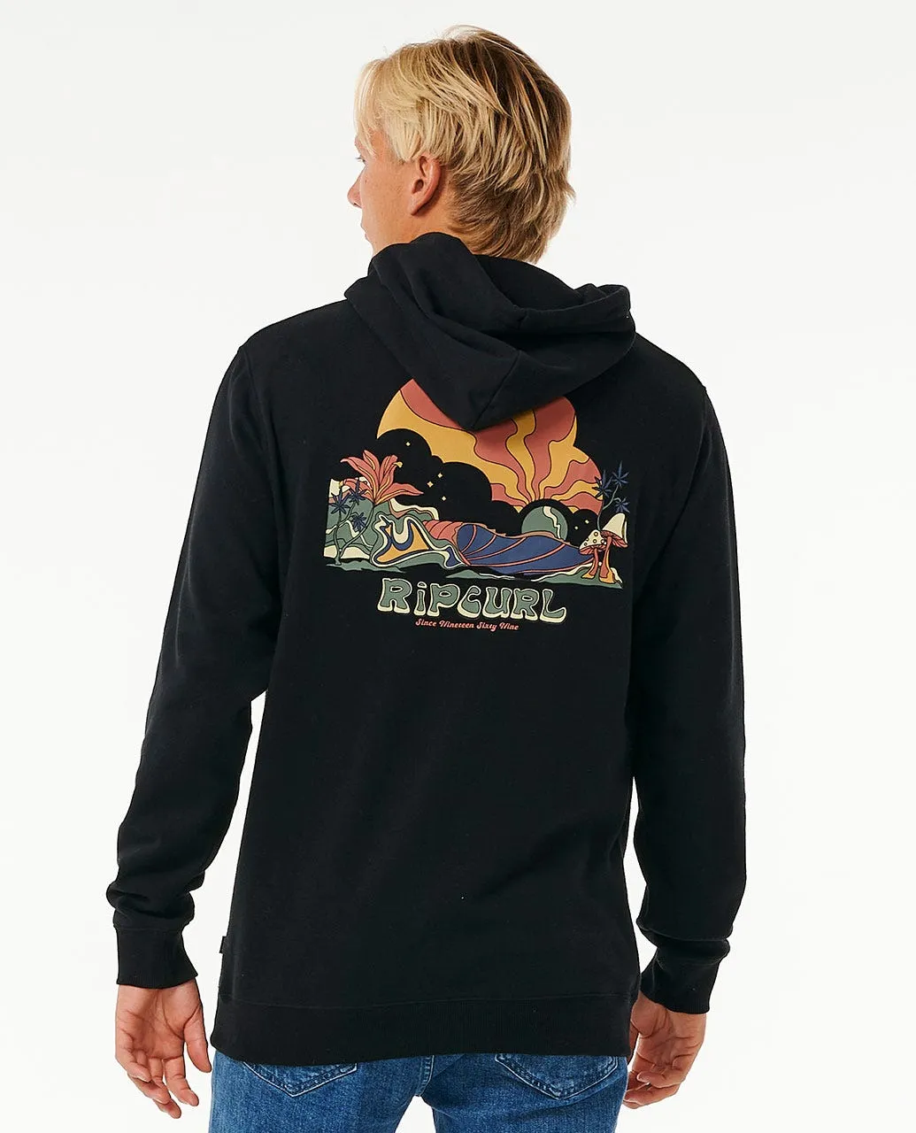 Rip Curl Mason Pipeliner Hood - BLACK sold by Sun Diego Boardshops product image thumbnail 2