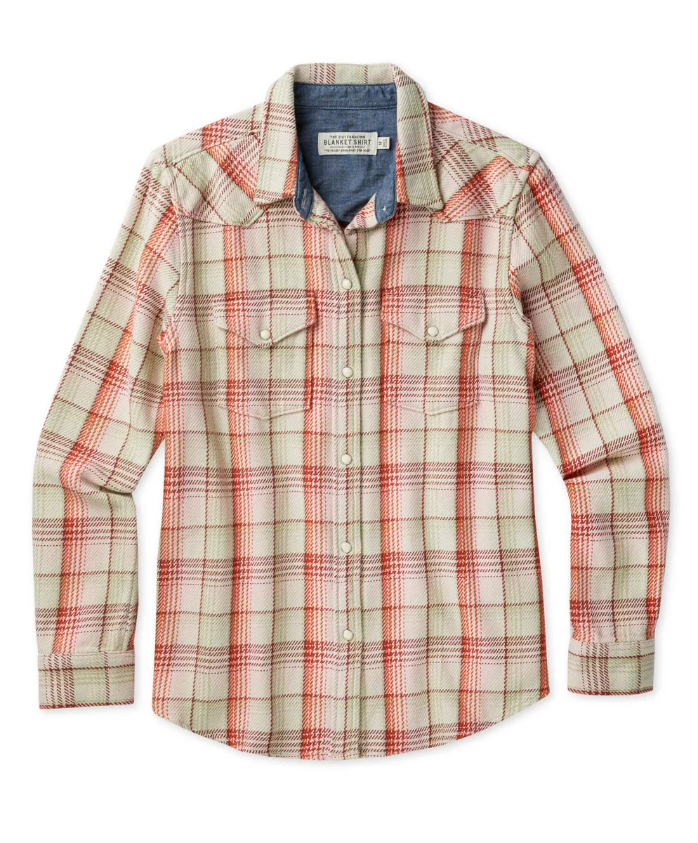 Outerknown Westerly Blanket Shirt - MOMENTO PINK TOPO PLAID sold by Sun Diego Boardshops product image thumbnail 2