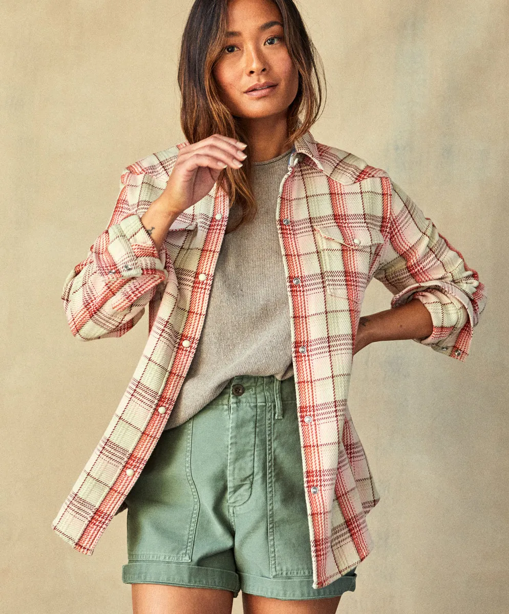 Outerknown Westerly Blanket Shirt - MOMENTO PINK TOPO PLAID sold by Sun Diego Boardshops