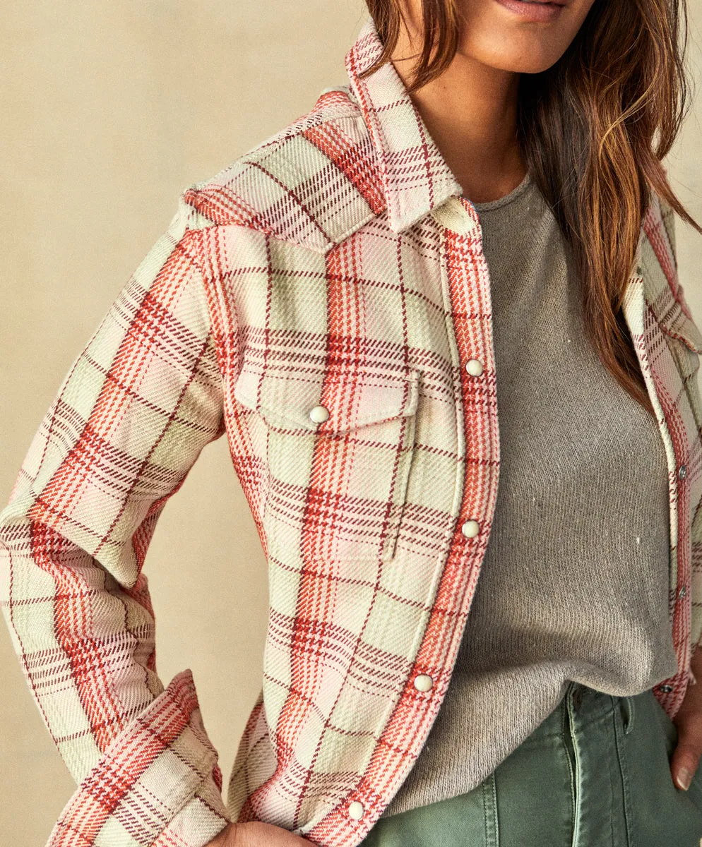 Outerknown Westerly Blanket Shirt - MOMENTO PINK TOPO PLAID sold by Sun Diego Boardshops product image thumbnail 3