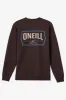 Oneill FIFTY TWO CREW NECK FLEECE - SEAL BROWN sold by Sun Diego Boardshops