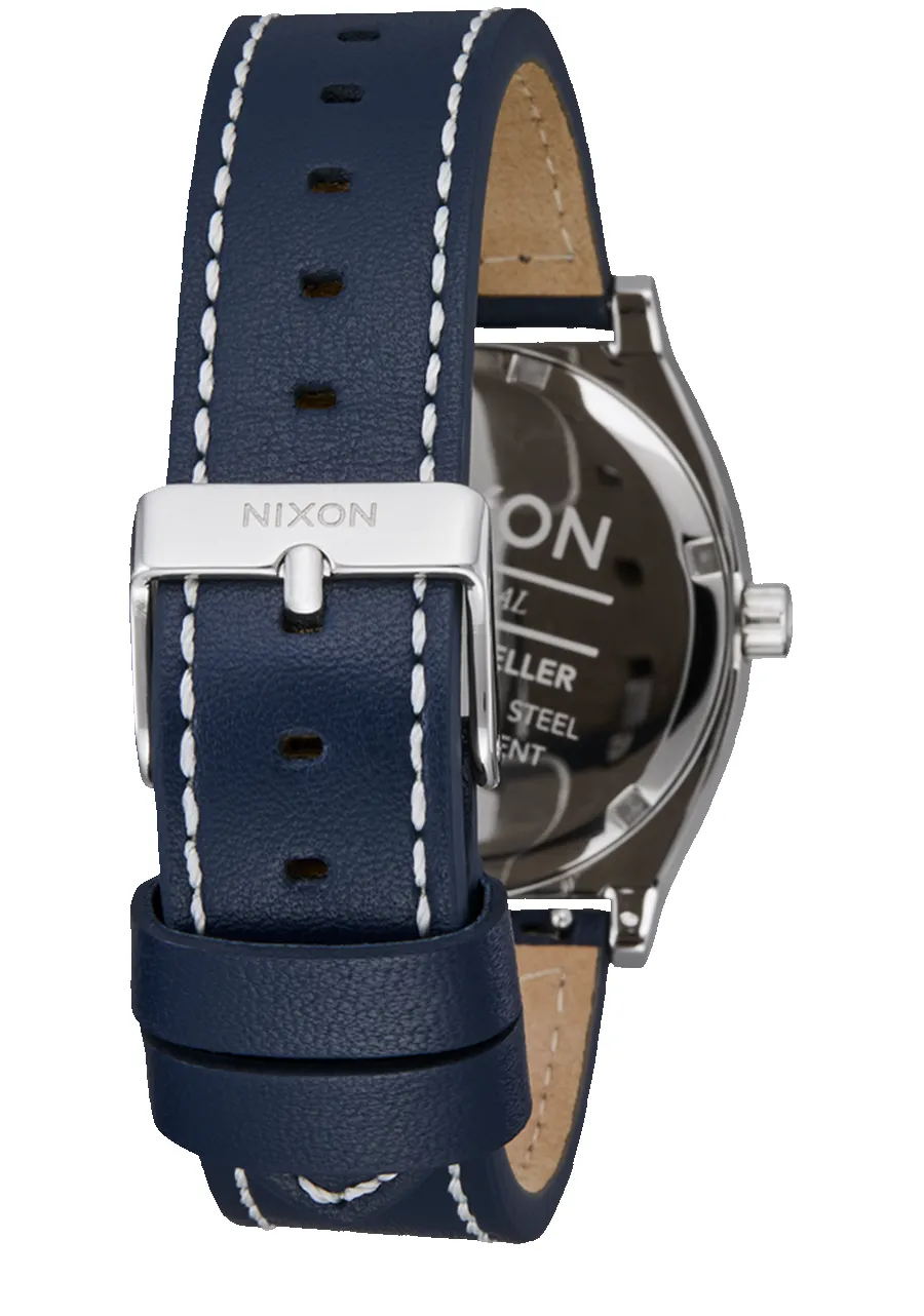 Nixon-WATCHES Time Teller Leather - SILVER/CLOUD/INDIGO sold by Sun Diego Boardshops product image thumbnail 3