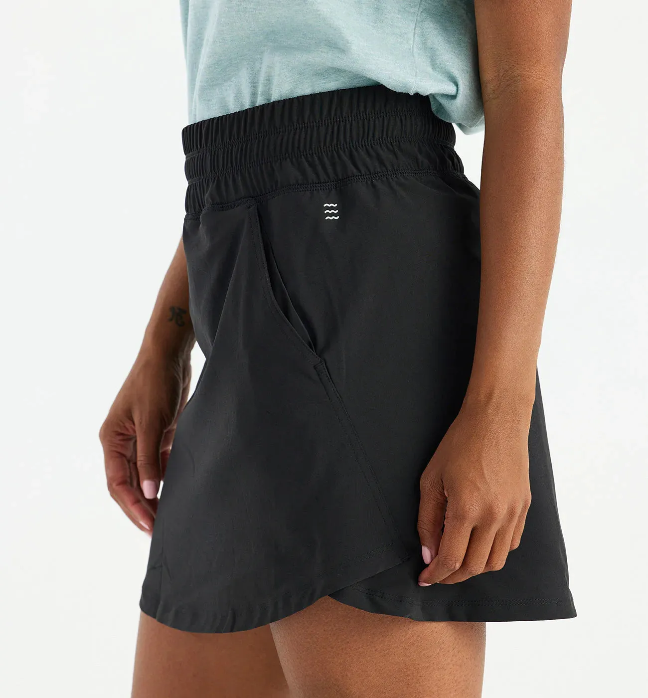 Free Fly Women's Pull-On Breeze Skirt - Black sold by Sun Diego Boardshops product image thumbnail 3