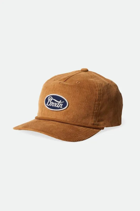 Brixton Parsons Netplus Mp Snapback - Golden Brown sold by Sun Diego Boardshops