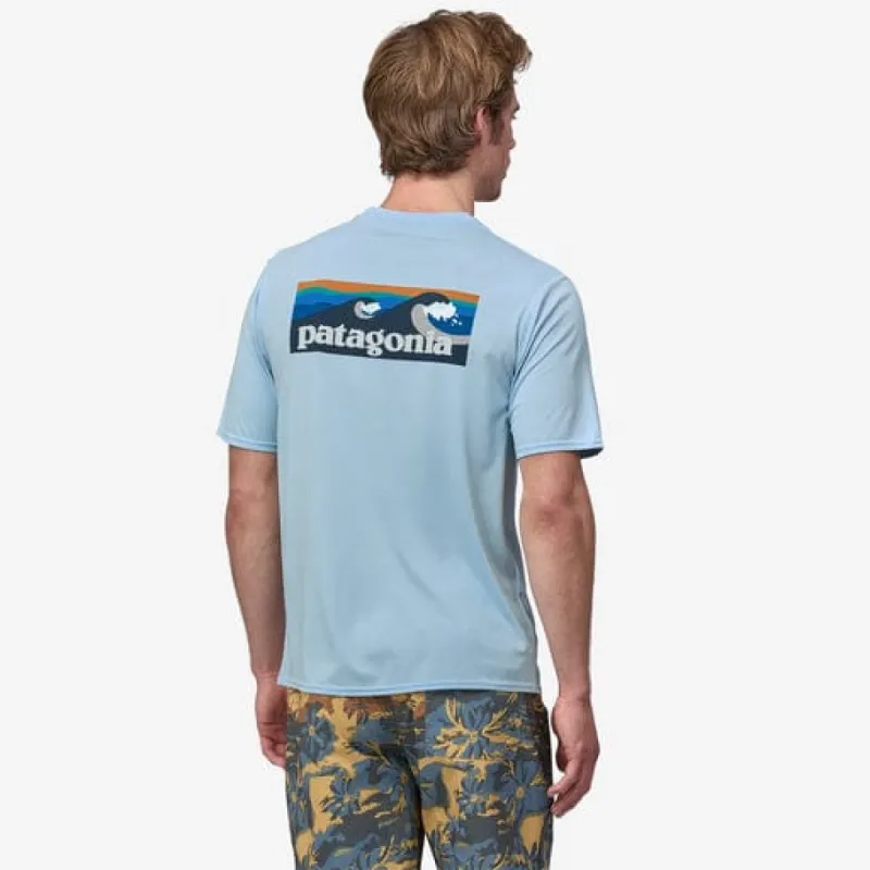 Patagonia Men's Capilene Cool Daily Graphic Shirt - Waters - BOARDSHORT LOGO: CHILLED BLUE sold by Sun Diego Boardshops