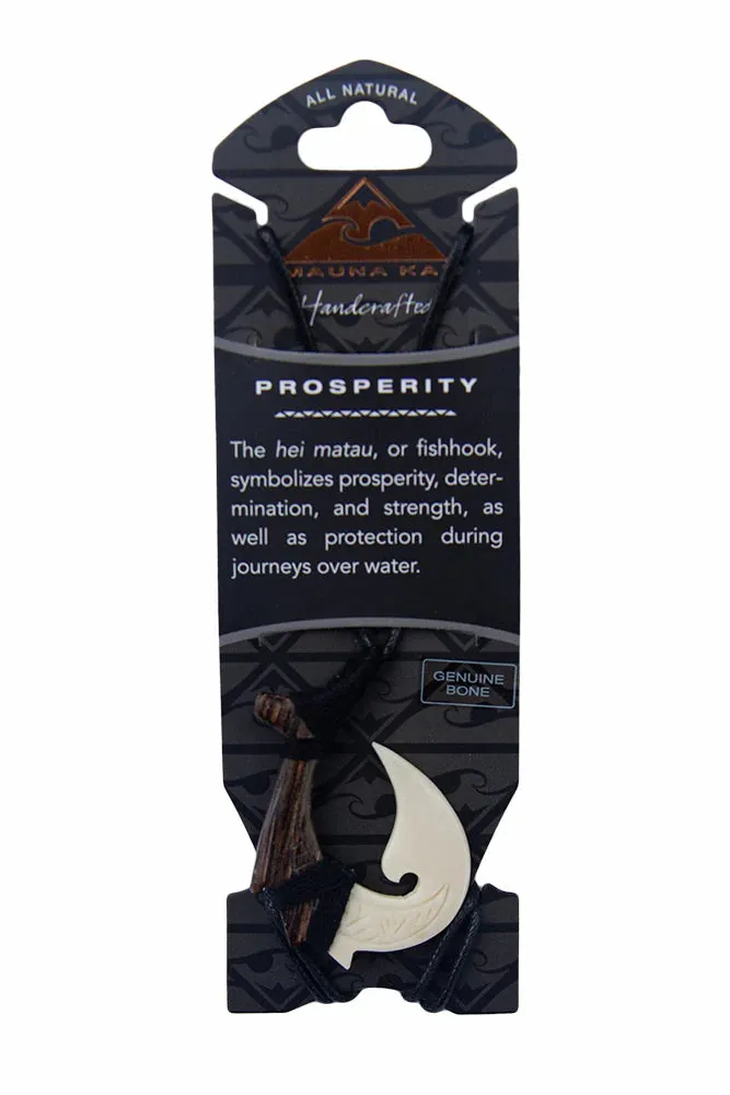 MAUNA KAI Adjustable Wood/Bone Carved Hook Black Necklace - ASSORTED sold by Sun Diego Boardshops product image thumbnail 2