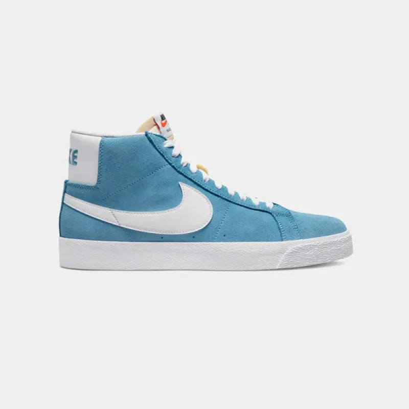 NIKE SB ZOOM BLAZER MID - CERULEAN/WHITE sold by Sun Diego Boardshops