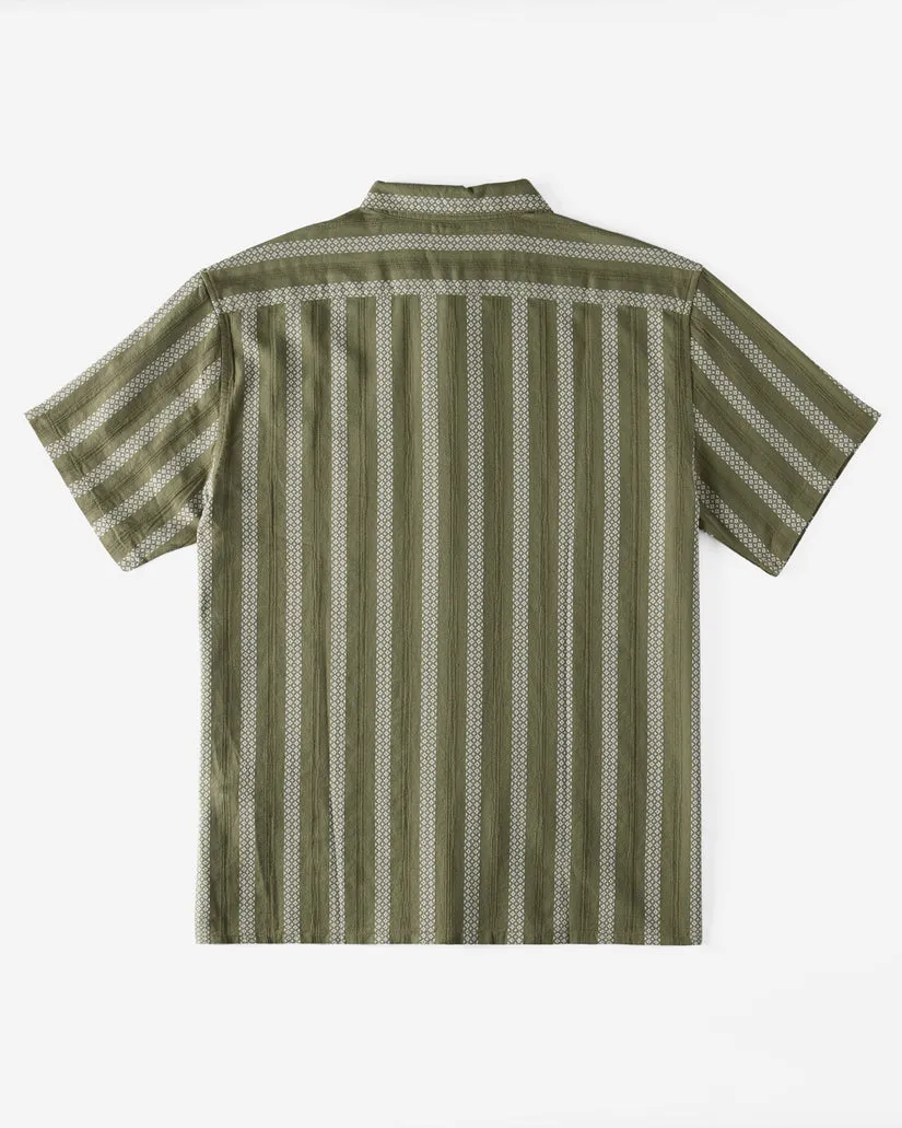 Billabong Sundays Jacquard Short Sleeve Shirt - Dark Olive sold by Sun Diego Boardshops product image thumbnail 2