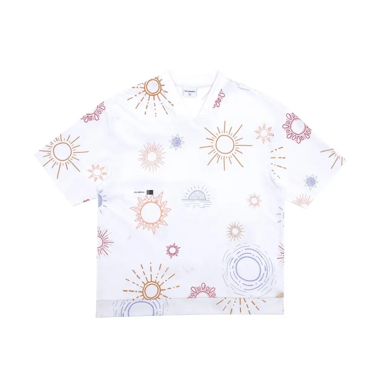 Students Golf Sunny S/S Cotton Pique V-Neck Shirt - WHITE made by Sun Diego Boardshops