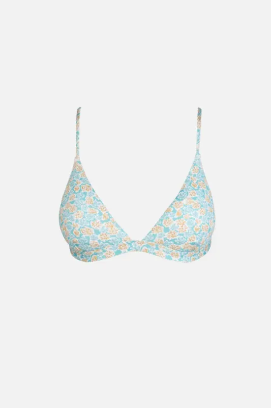 Rhythm Sunburst Floral Bralette Top - BLUE sold by Sun Diego Boardshops