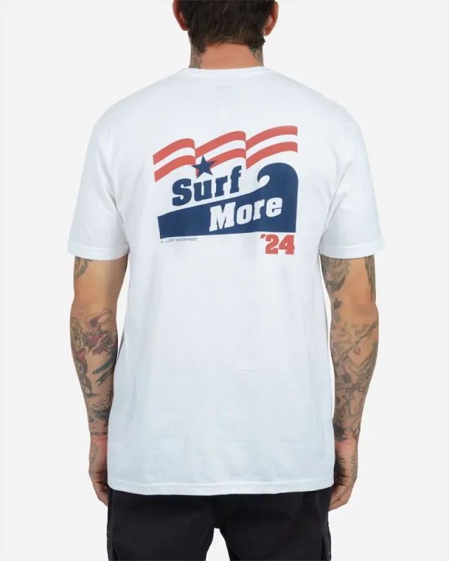 Lost Surf More Tee - White sold by Sun Diego Boardshops