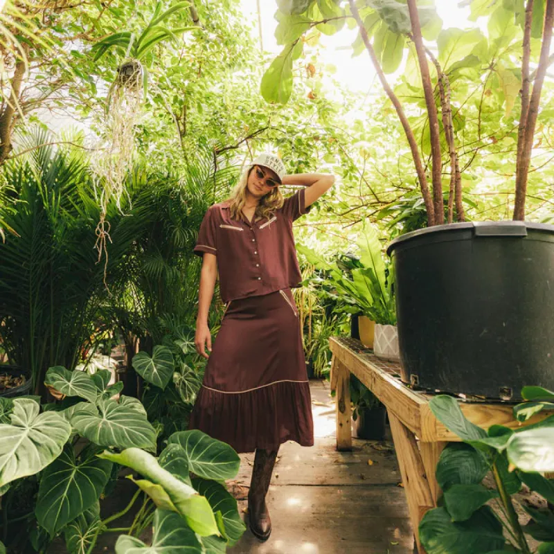 Sendero CHEYENNE WESTERN BLOUSE- ZINFANDEL sold by Sun Diego Boardshops