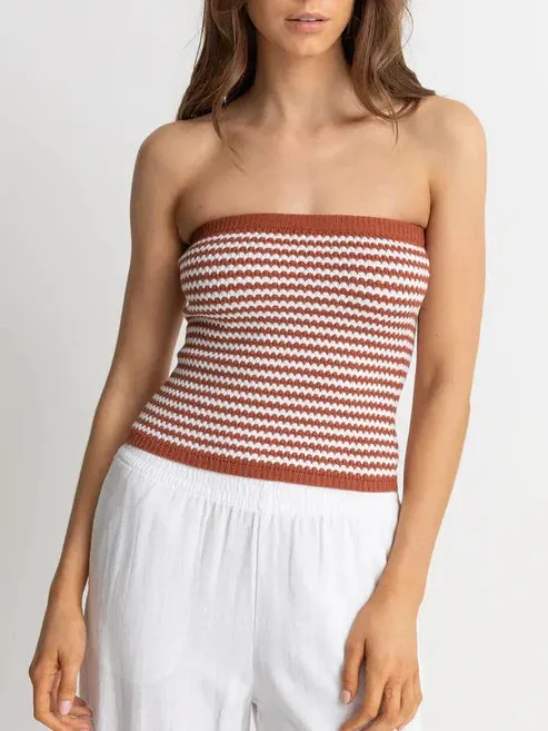 Rhythm SPIRIT STRAPLESS KNIT TOP - SPICE sold by Sun Diego Boardshops