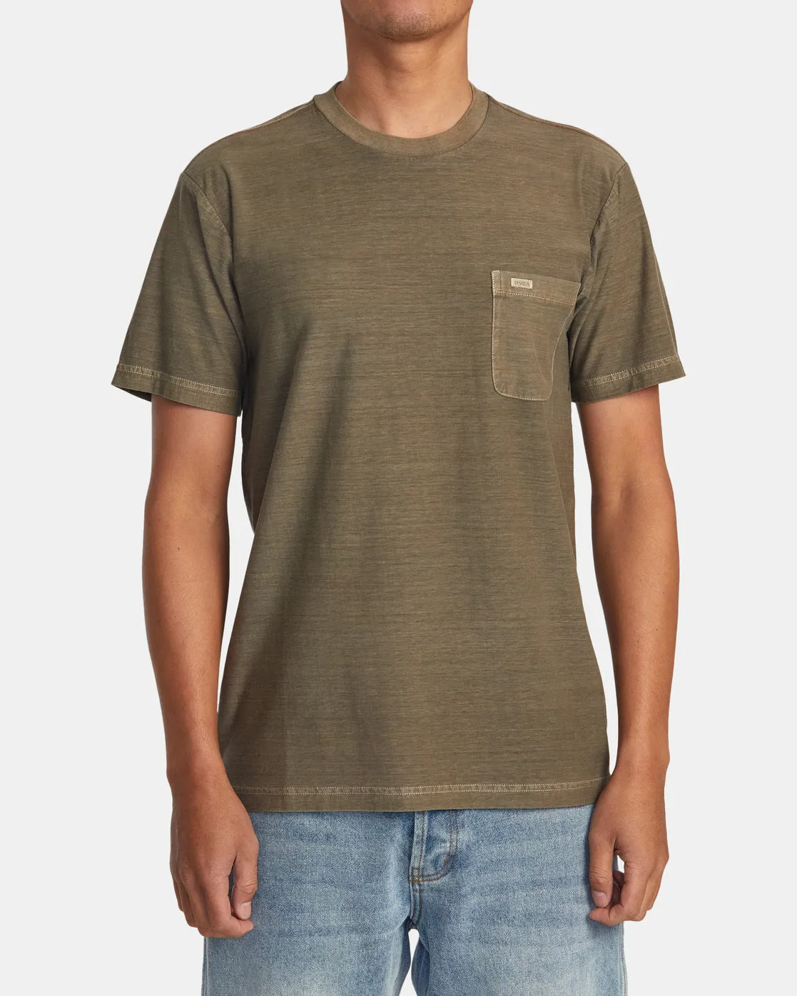 RVCA PTC Stripe T-Shirt - Mushroom sold by Sun Diego Boardshops