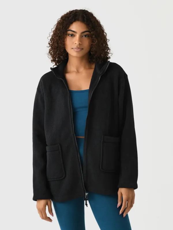 Patagonia Women's Better Sweater Oversized Fleece Coat - BLACK sold by Sun Diego Boardshops