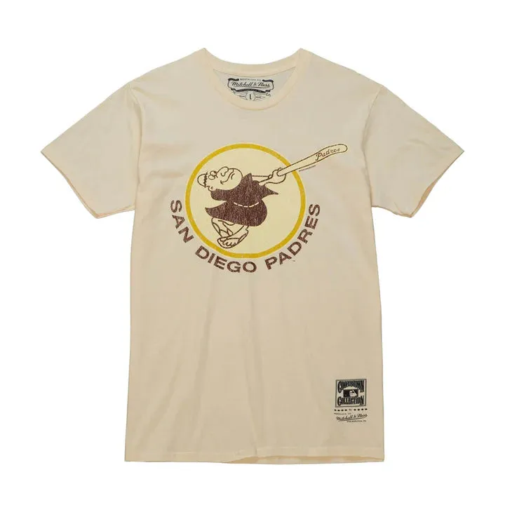 Mitchell & Ness UNDER THE LIGHTS PADRES TEE - CREAM sold by Sun Diego Boardshops