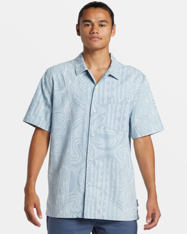 Quiksilver Casual Short Sleeve Shirt - STONE WASH sold by Sun Diego Boardshops