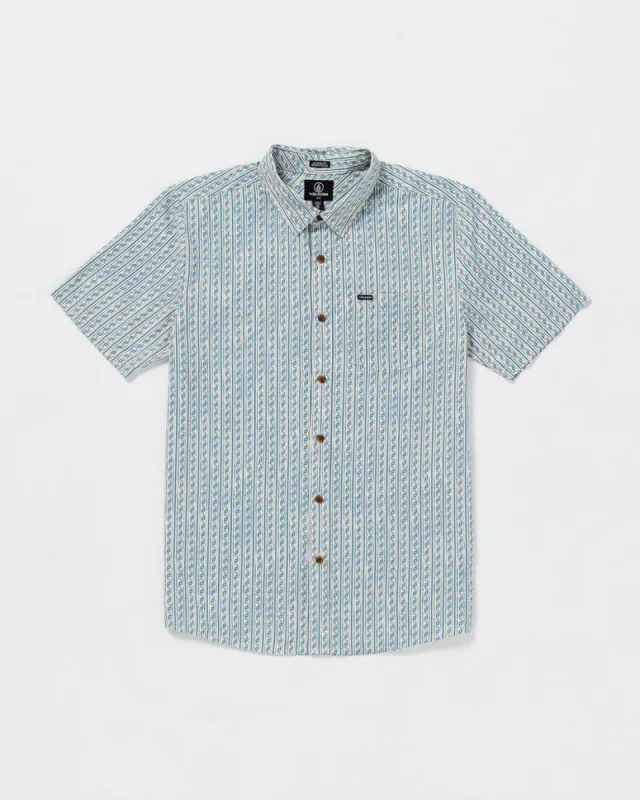 Volcom Scaler Stone Woven Short Sleeve Shirt - DIRTY WHITE sold by Sun Diego Boardshops