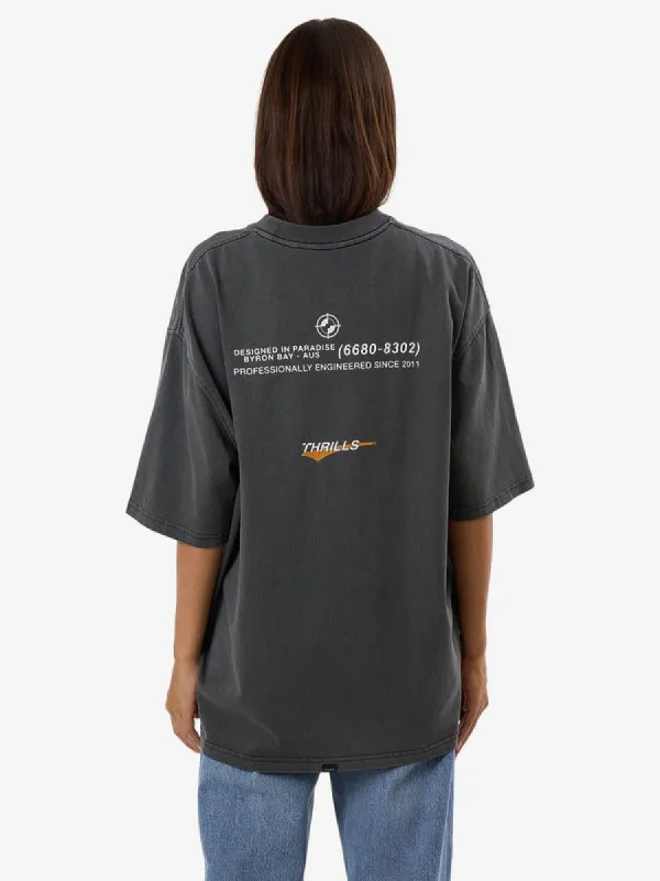 Thrills Target Eyes Oversized Tee - MERCH BLACK sold by Sun Diego Boardshops