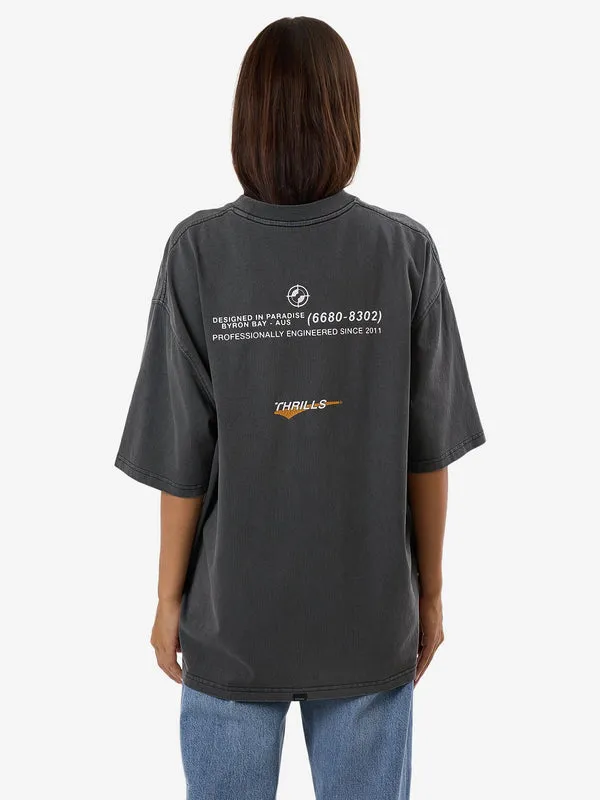 Thrills Target Eyes Oversized Tee - MERCH BLACK sold by Sun Diego Boardshops